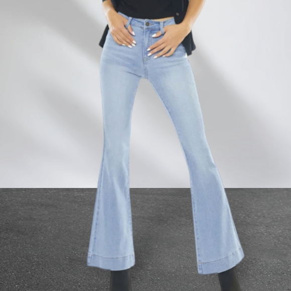 ALMOST FAMOUS High Rise Flare Jeans ~ NWT - Picture 3 of 11